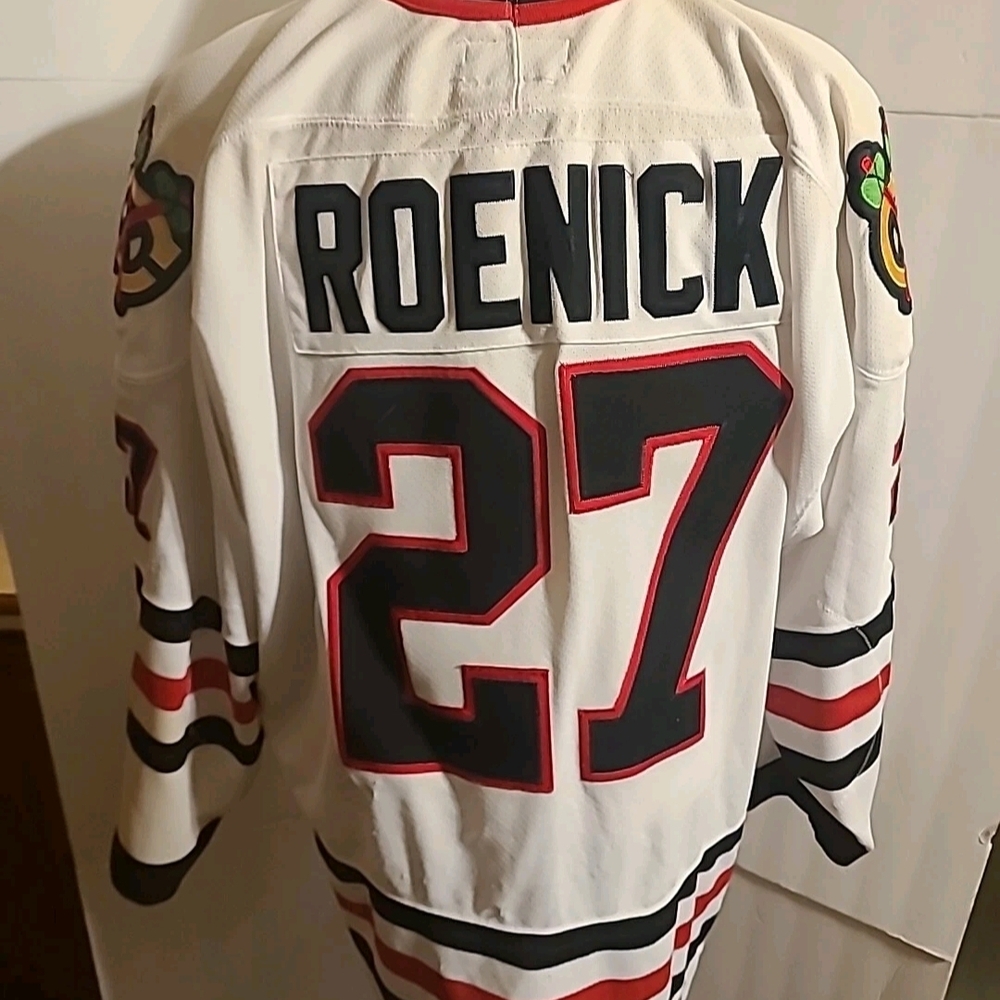 Vintage 90s 2xl Chicago Blackhawks Jersey Jeremy Roenick Hockey Starter Sewn - Picture 7 of 15